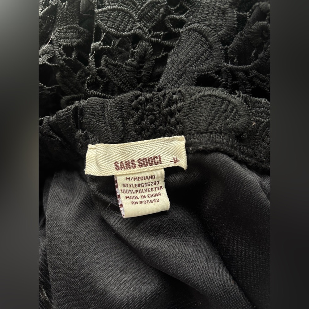 Sans Souci Black Floral Lace Pencil Skirt - Picture 3 of 3